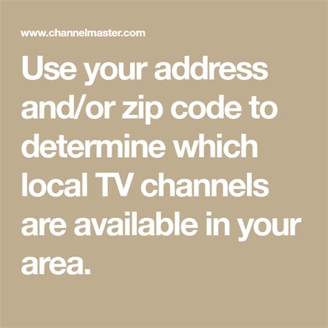 free channels by zip code.